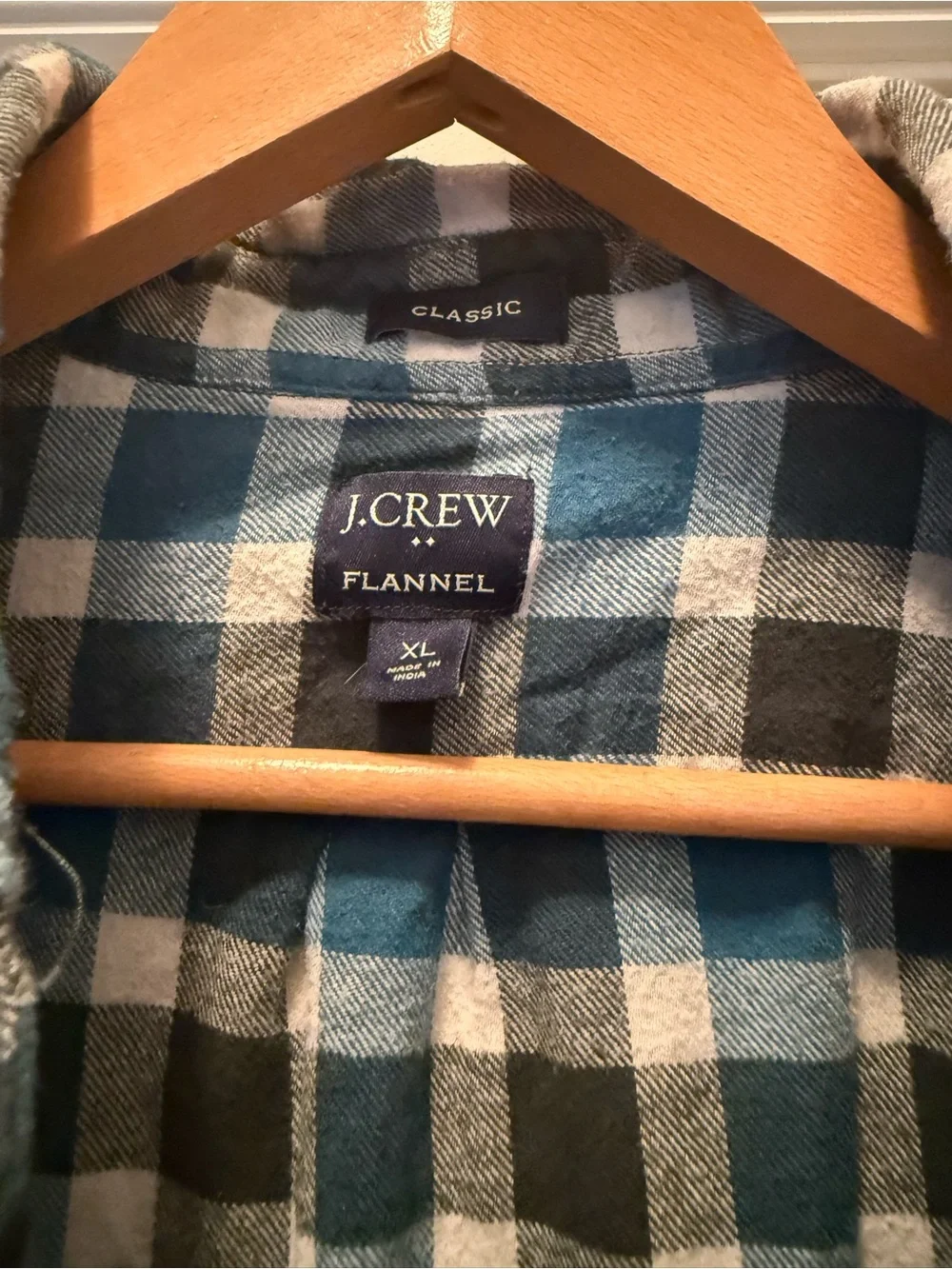 J. Crew Men’s Blue & Graphite Plaid Flannel Shirt Jacket 100% cotton